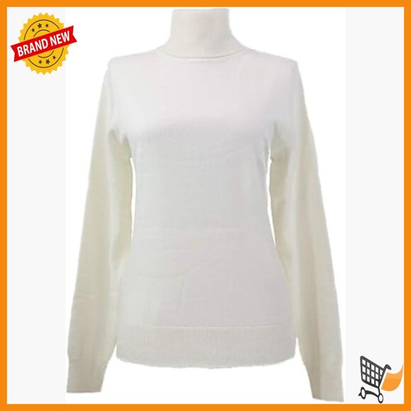 Luxury Cashmere Turtleneck Sweater Pullover Long Sleeve Women's